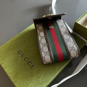 Gucci GG Supreme Monogram Web Mini Ophidia Crossbody Bag